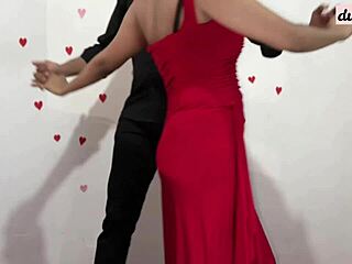 beautiful asian couple fucks hard and cums inside after valentines dancing class in sri lanka