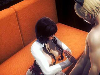 Hentai 3D uncensored features Karen in hardcore blowjob and creampie with licking