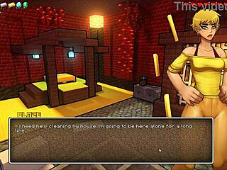 Hornycraft parody hentai game pornplay ep 45 femdom gets her face covered with hot cum