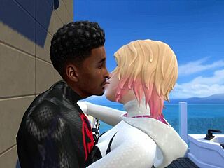 Adult Miles Morales With Big Black Cock Fucks Adult Gwen Stacy On Balcony In Sims 4 3D Porn With Facial.
