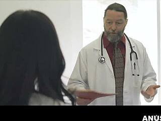 jennifer white bends over for rectal exam by jack vegas