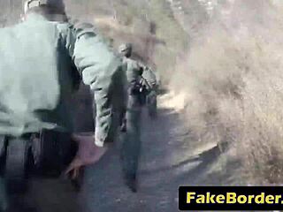 Fake Mexican Border Patrol Lures Cute Latina Brunette For Outdoor Sex