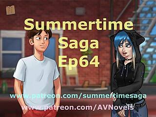 summertime saga 64 with big tits and ass in homemade hentai game