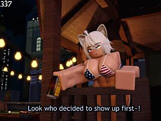 Catgirl really wants that cock and gets creampied before fireworks