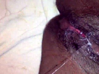 Fingering My Tight Creamy Ebony Pussy Real Deep