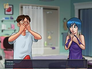 summertime saga 64 with big tits and ass in homemade hentai game