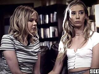 Teen Lesbian Chicks Haley Reed And Coco Lovelock Suck Guy's Big Hard Dick