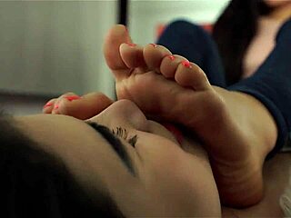 Japanese and Asian Girls Lick Perfect Soles in Fetish Play