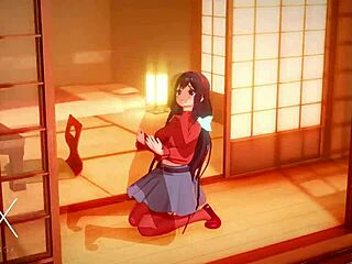 Anime hentai game with Mita's wild sex positions and oral action!