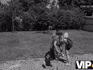 VIP4K: Prague Scam Ends with Shaved Pussy Riding Hard Cock in Public Pickup.