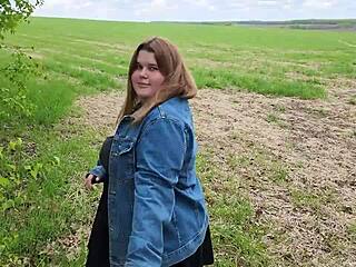 BBW Student Sucks Teacher in Park for Grades. Her Big Tits and Cute Face Covered in Cum.  