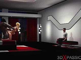 3d cuckold young blonde fucked by big black cock