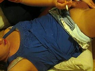 she teased his prostate with anal fingering for an intense orgasm. the huge messy cumshot was pure chaos after milking.