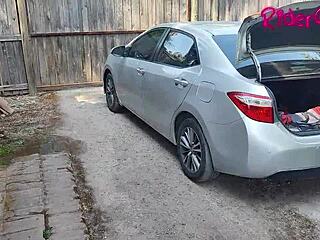 Stepmom Cougar FUCKS Young Man In Car