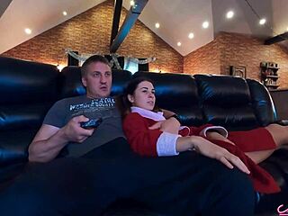 Busty Babe Sucks Cock Then Gets Pussy Fucked Hard