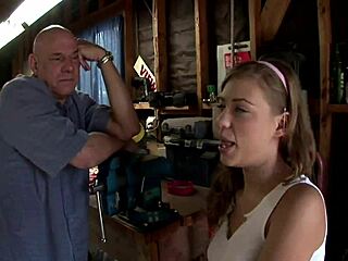 I can't believe grandpa's drilling this blonde teen 18+ in wild old-young action!