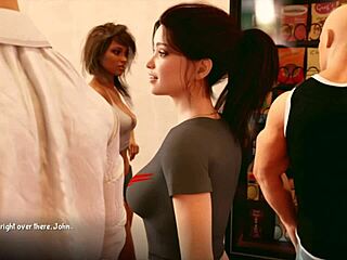 Detailed scenes from AoA Academy 12 hentai game featuring anime characters in various adventures