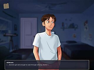 Does brunette milf tease in summertime saga game?