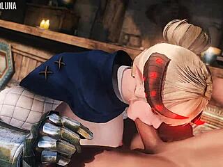 Skyrim's Cute Blonde Demon Gets Fucked Hard!