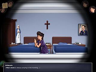 Does brunette milf tease in summertime saga game?