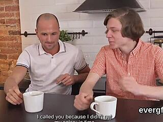 Penniless Fella Lets Wacky Friend Fuck His Girlfriend For Bucks? Watch The Hardcore Action!