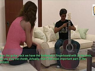 a wife and stepmother in homemade scene