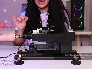 Agatha Dolly Unboxes Her Sex Machine And Tests It On All Fours!