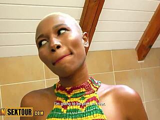 Short-Haired African Teen Paris Gives Sloppy Blowjob And Tit Job To Antonio Benderas