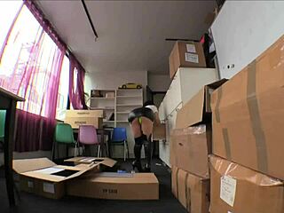 sexy asian in leather boots dominates her boss with ease