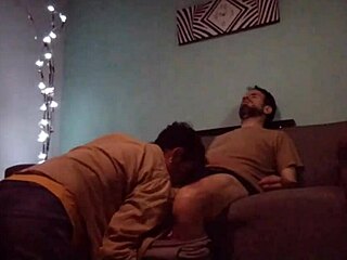 he does a little massage and tastes cock