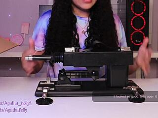 Agatha Dolly Unboxes Her Sex Machine And Tests It On All Fours!