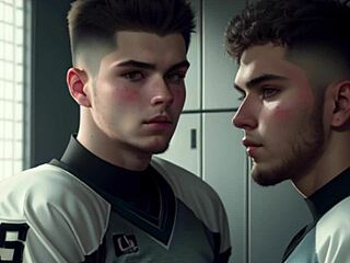 Two Football Players Suck and Jerk Off After Intense Game