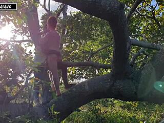 Garota offers herself to a hung stud from the amazon forest for wild anal riding