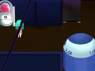 big tits bulma dates android in hentai game