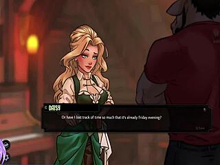 This uncensored brunette plays cards in the hentai game anime part 2