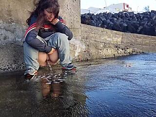 Sexy Girl Next Door in Wild Pissing Compilation Part 2