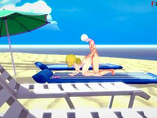 Redhead fuma e fode com dotado.