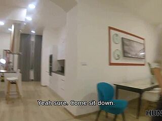 Man rents apartment and immediately fucks blonde teen.