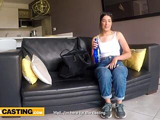 I interviewed the latina lingerie model for casting.