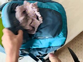 i sneak into closet spying on stepmom prepping for first anal in hotel