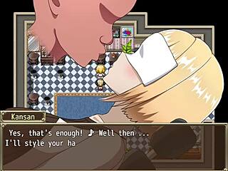 Farah the cute blonde hero gets trapped on roof, sucking big tits and ass in bold hentai fetish.