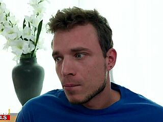 tiny teen looks at nude pics and hooks up with best friend in dorm