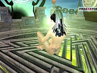 Redhead smokes cigarette fucks endowed.