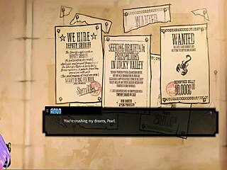 This uncensored brunette plays cards in the hentai game anime part 2