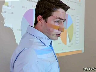 Bisexual studs get sprayed jizz loads.