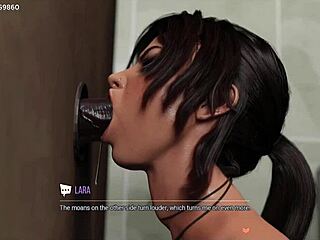 milf gets wild with first bbc in lara croft adventure.