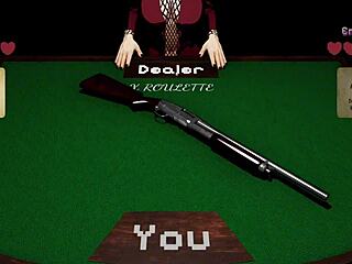 Redhead smokes cigarette fucks big cock.