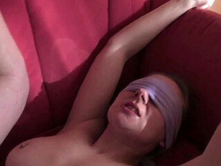 Blindfolded Blonde Fucked Hard While Filming Amateur Video