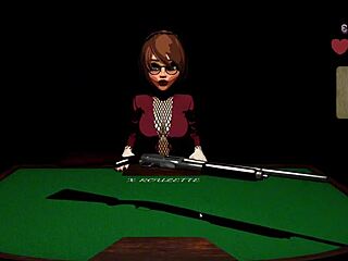 Redhead smokes cigarette fucks big cock.