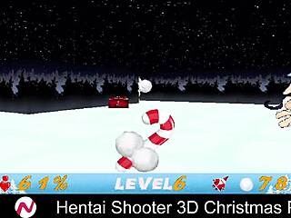 in the hentai shooter 3d christmas party, busty characters engage in wild uncensored fun